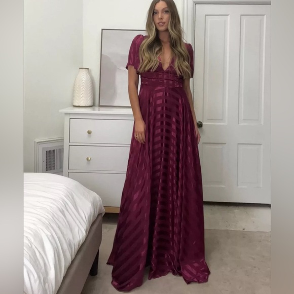 NWT Bohme Rylee Maxi Dress in Wine Size X-Large - Picture 2 of 10